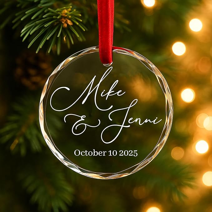Personalized Glass Ornament 2025 - Image 5