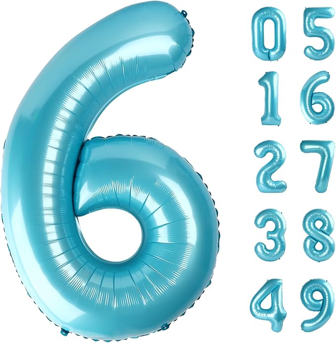 2026 number balloon pearlescent blue by Upgesy