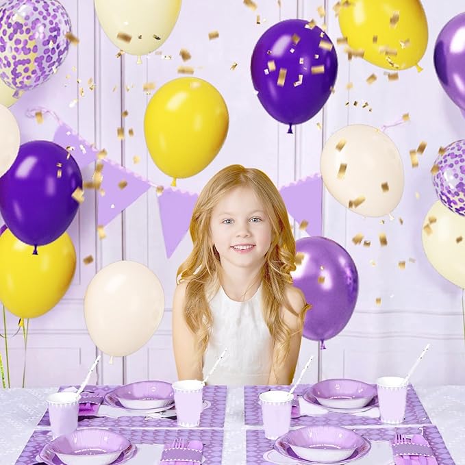 Paready Purple & Yellow Balloons Set - Image 7