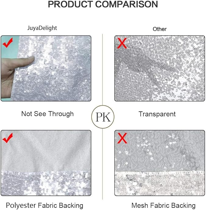 Silver Sequin Backdrop Curtains - Image 6
