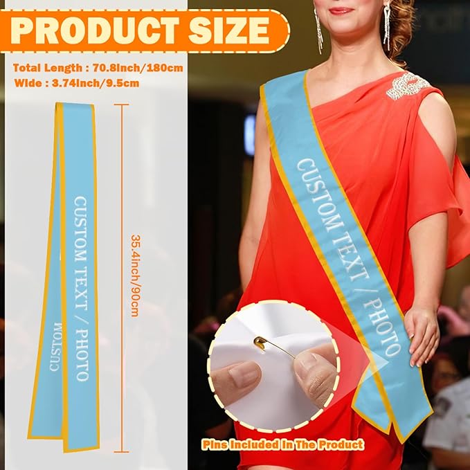 Custom Sash, Personalized Birthday Sash - Image 3