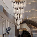 118'' Black Branch High Ceiling Chandelier, 28-Light Modern Long Tree by YUYILIGHTING