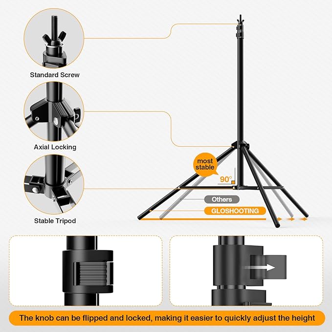 Backdrop Stand, Photo Video Studio 10 x 10FT Adjustable Backdrop Stand - Image 3