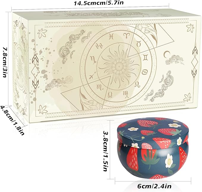 2Pack Scented Candle-2.2oz Aromatherapy Candles, Long Lasting Burn-Strawberry - Image 2