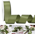 HUIHUANG 1-1/2 inch Double Face Satin Ribbon, Polyester Moss Green Ribbon 50 by HUIHUANG