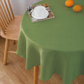 NLMUVW Round Table Cloth 36 Inch, Olive Green Linen Tablecloth Rustic Small by NLMUVW