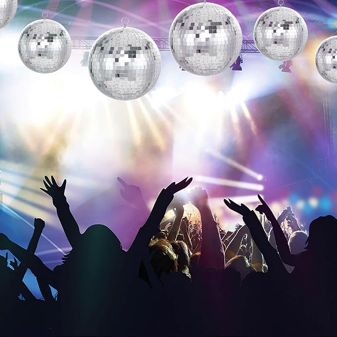 Mirror Disco Ball Silver Mirror Ball: 6 Inches Reflective Hanging Ball - Image 6