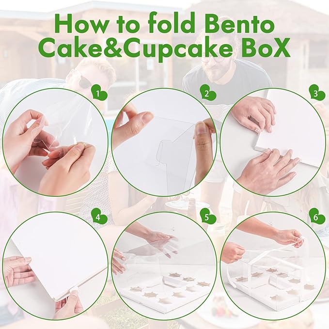 JCD 9 Pcs Cake and Cupcake Combo Bento Boxes - Image 8