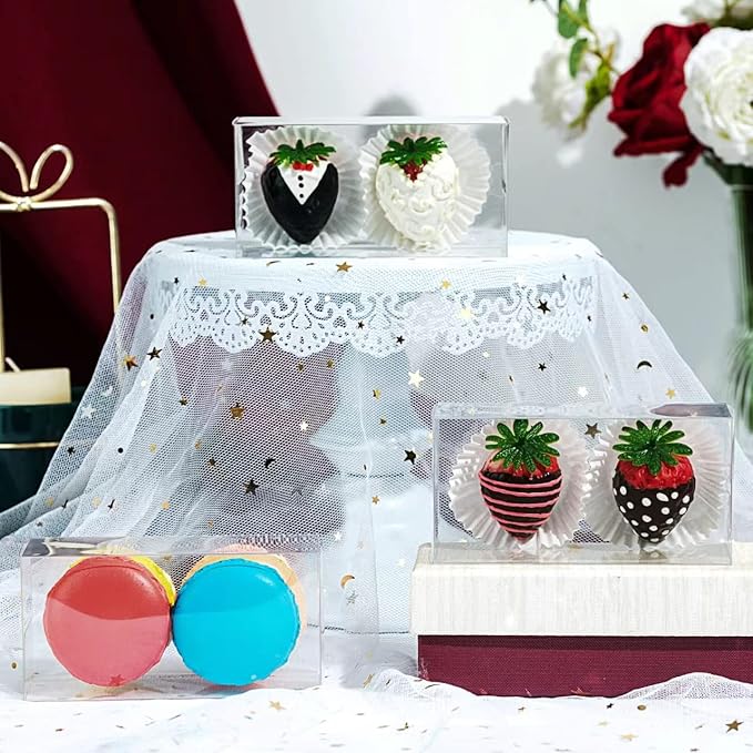 RomanticBaking 100 Pack 4 1/2" x 2 1/4" x 2" Small Chocolate Covered - Image 7