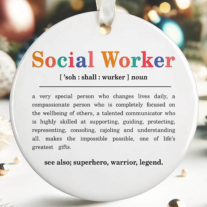 Pawzity Social Worker Christmas Ornament by PAWZITY