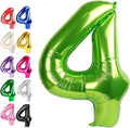 40 Inch Light Green Large Number 4 Balloons, Giant Foil Number Four 14 24 34 40 by Upgesy