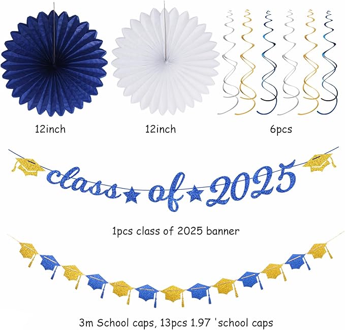2025 Blue Class-Congratulations Prom Graduation Party-Decorations - Image 2