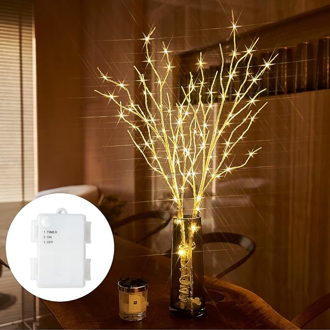 Birchlitland Lighted Birch Branches 32IN 100 LED by Birchlitland