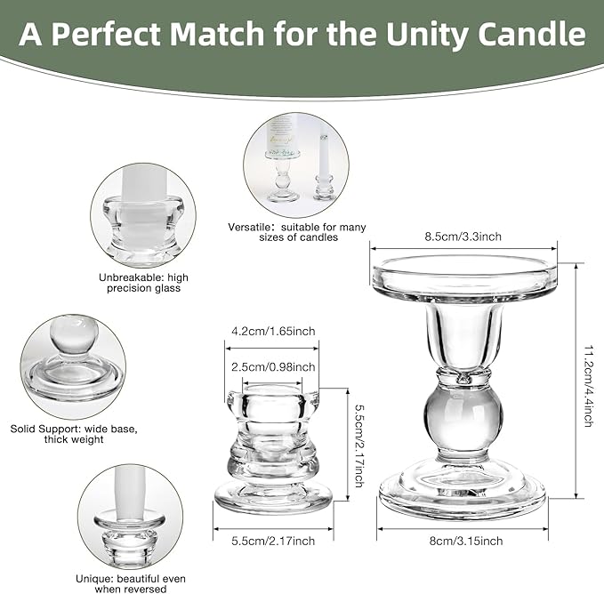 Extrogif 3 Unity Wedding Candles Set - Image 5
