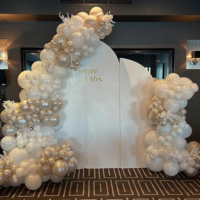 Pearl White Balloons - Image 3