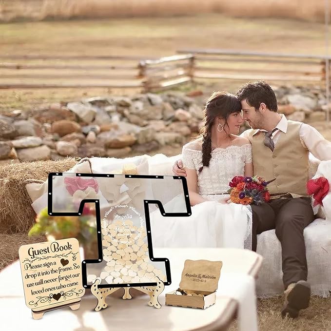 Personalized Wedding Guest Book Alternative Custom Name & Date Guestbook Sign - Image 3
