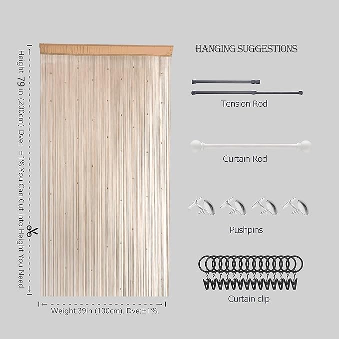 Beaded Curtain Beads Door String Curtains Ideal - Image 5