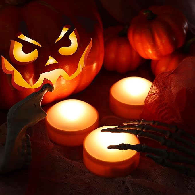 LED Pumpkin Lights with Remote and Timer, Battery Operated Bright Flickering - Image 4