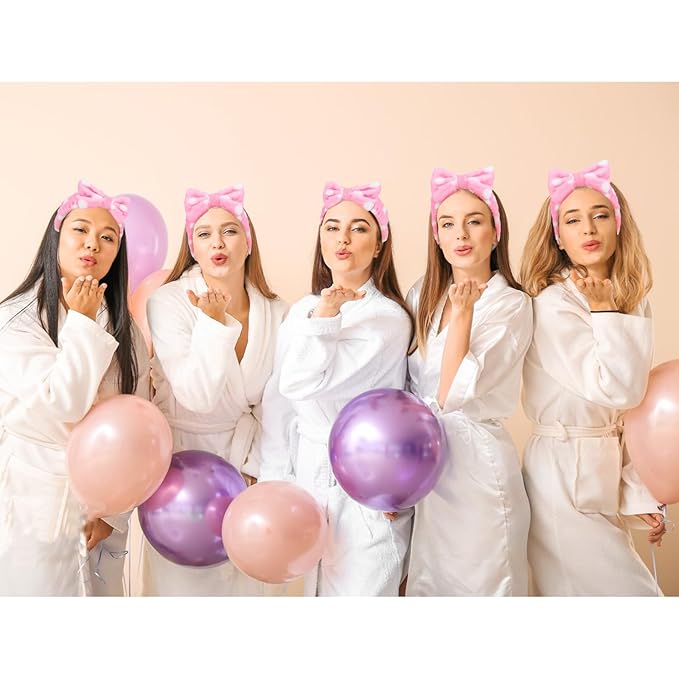 Semato 8 Pcs Pink Spa Headband - Image 7