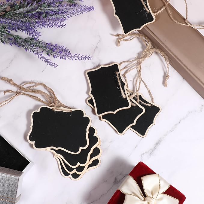 10PCS Mini Chalkboard Signs, 2 Styles Hanging Chalkboard Signs - Image 7