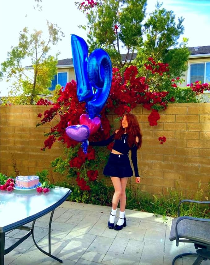 Large Foil Navy Blue Number 9 Balloon 40 Inch, Mylar 9th Number 9 Birthday - Image 7