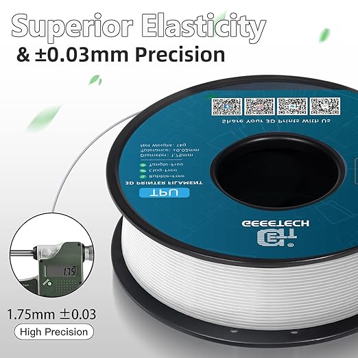 Geeetech TPU Filament 1.75mm, Shore 95A – Flexible 3D Printer Filament - Image 4