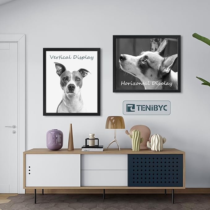 20x24 Picture Frame Set of 3, Textured Black Solid Wood Poster Frame, Wall - Image 6