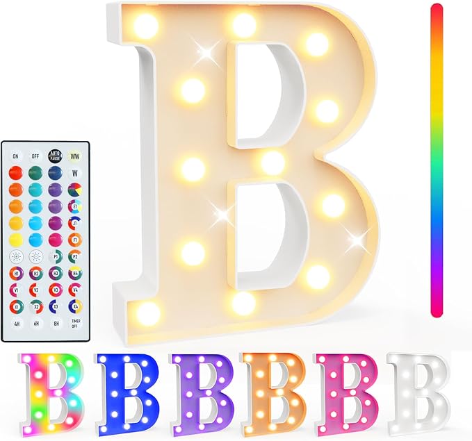 Pooqla Colorful Light Up Letters by Pooqla