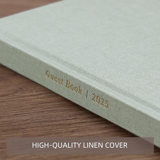 Elegant Guest Book for Wedding Reception, Beautiful Guestbook for Baby Shower - Image 3