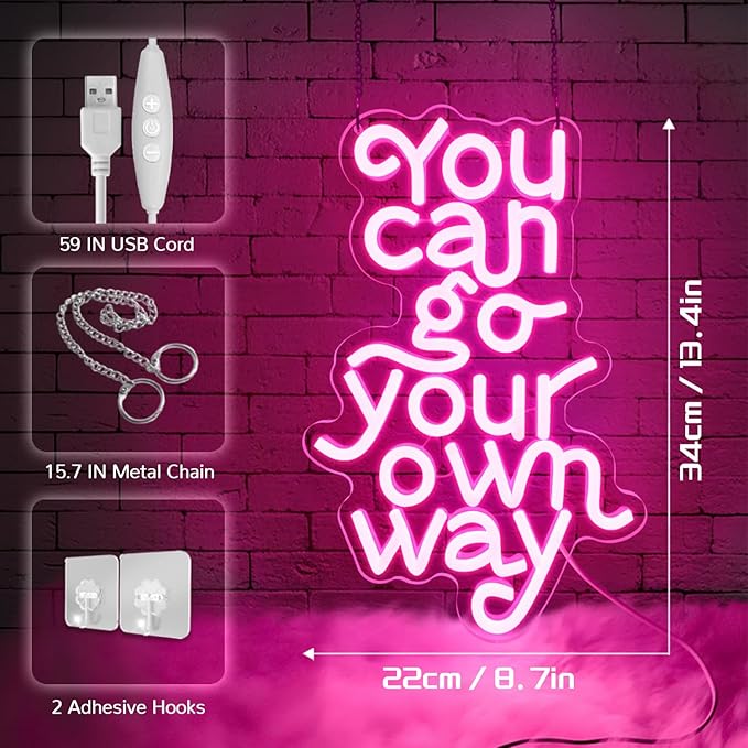 You Can Go Your Own Way Neon Sign, Neon Signs - Image 3