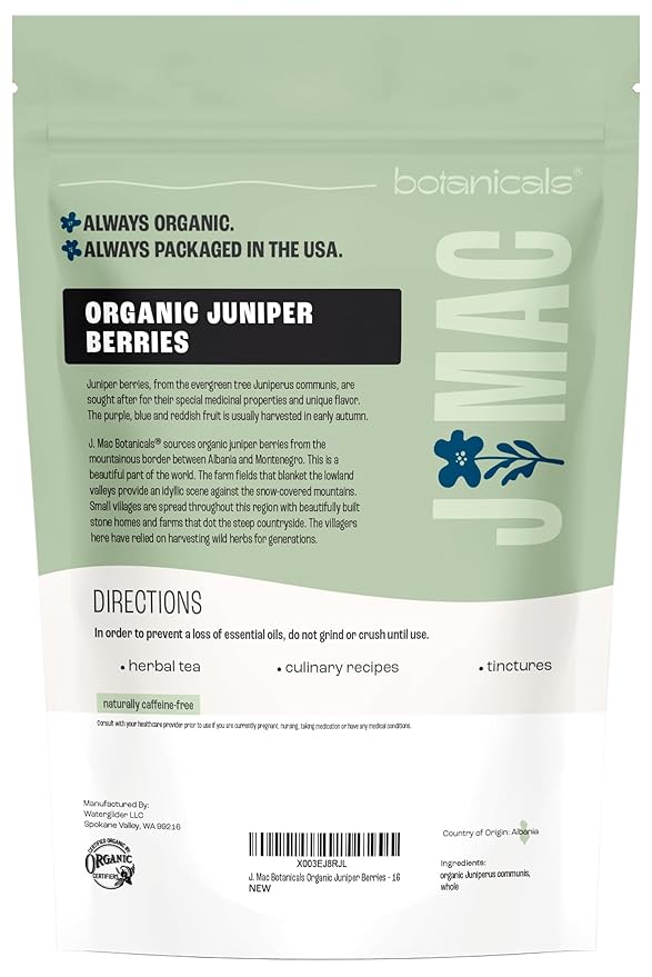 J MAC BOTANICALS, Organic Whole Juniper Berries, Certified USDA Organic - Image 9