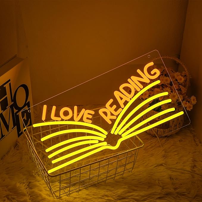 I Love Reading Neon Sign for Wall Decor, Dimmable Classroom LED Light Up Sign - Image 5