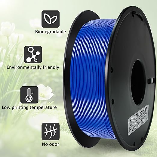 GIANTARM 3D Printer Filament, 0.5kg Blue PLA Filament, 1.75mm Dimension - Image 2