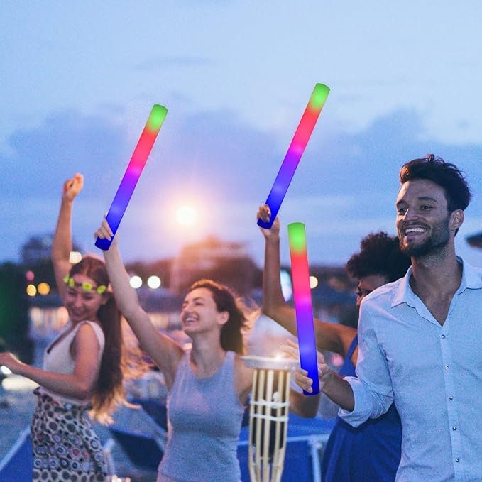 LifBetter 192 Pcs Foam Glow Sticks Bulk, Led Glow Sticks - Image 9