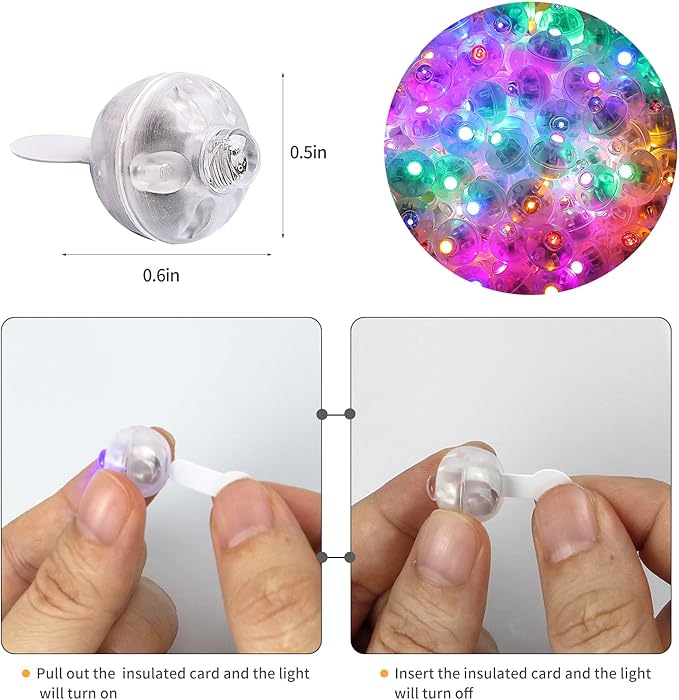 Aogist 200Pcs Multicolor Balloon Lights - Image 3