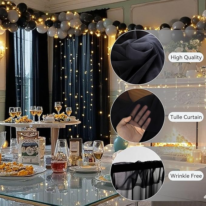 Ledido 10×8ft Tulle Backdrop Curtains - Image 5