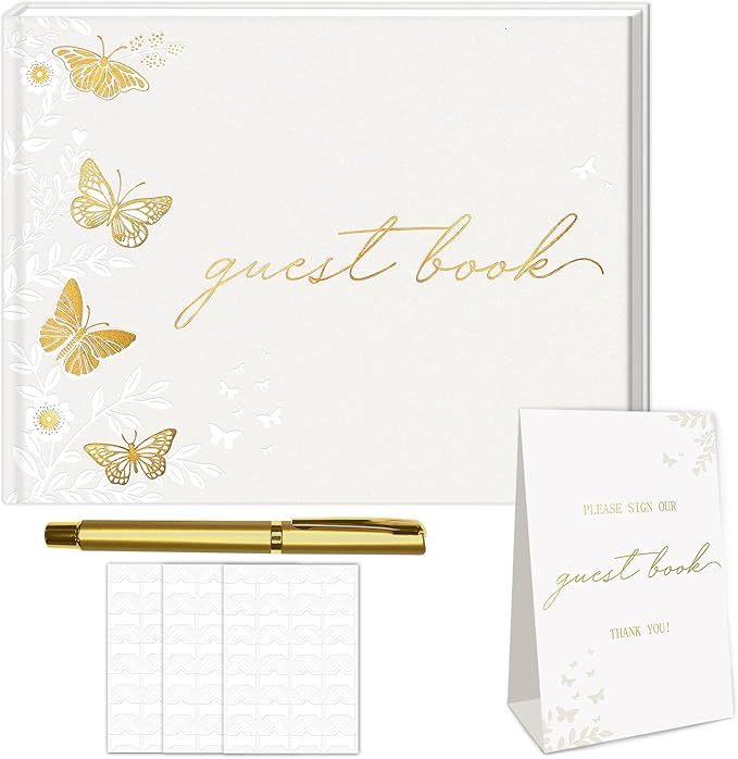 FREXISYN Wedding Butterfly Guest Book 9x7'' by Unknown