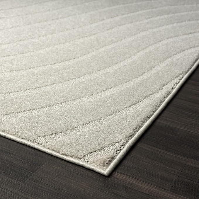 LUXE WEAVERS Modern Geometric Wave Gray 5x7 Area Rug - Image 7