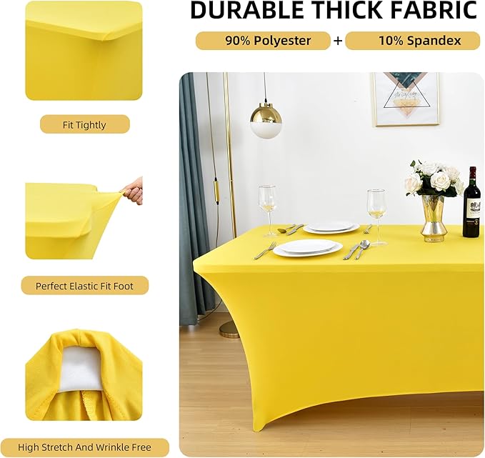 2-Pack 4ft Spandex Table Covers - Image 2