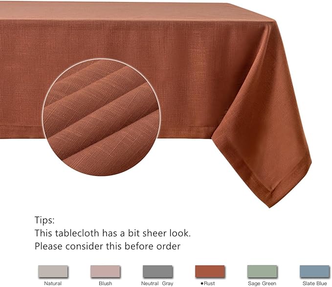 maxmill Lux Faux Linen Tablecloth - Image 5