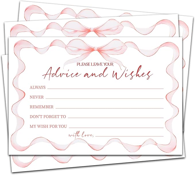 Advice And Wishes Cards, Bride And Groom, New Parents, Bridal Shower, Baby by Unknown