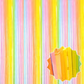 6 Pack Rainbow A Foil Fringe Curtains Backdrop, 3.28 x 8.2 Ft Metallic by LANTIANCHEN
