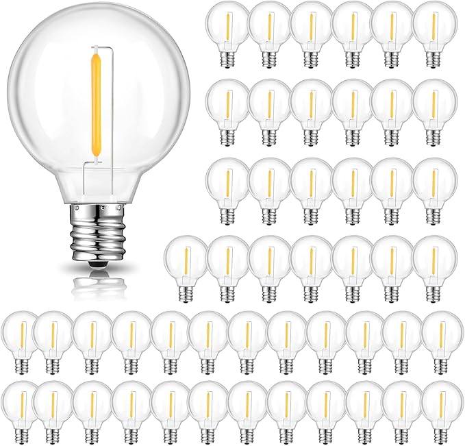 50 Pack G40 LED Replacement Bulbs by GvvooHome