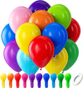 Bezente Assorted Rainbow Latex Balloons, 100 Pack 12 inch Round Helium Bright by Bezente