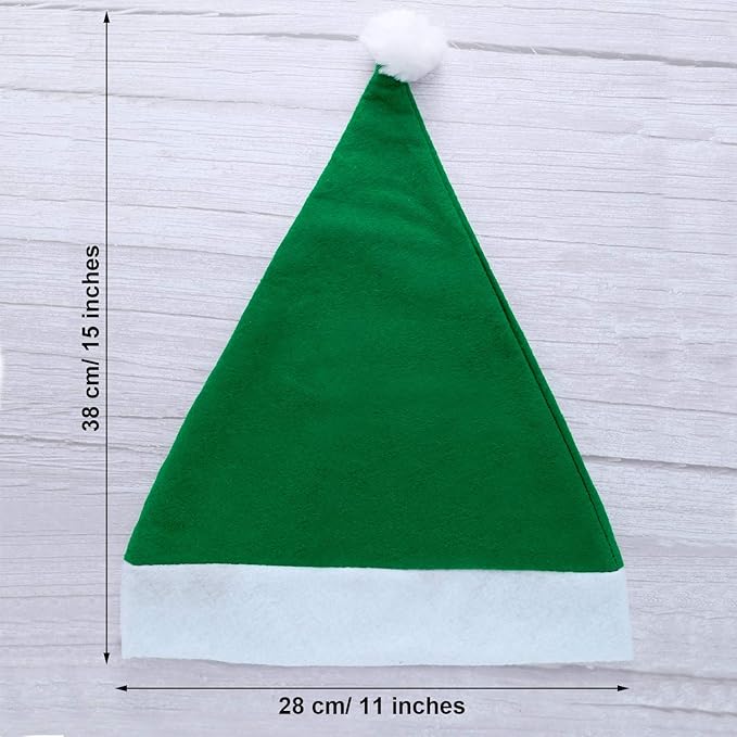 SATINIOR 12 Pieces Santa Hats Christmas Non Woven Fabric Hat - Image 6