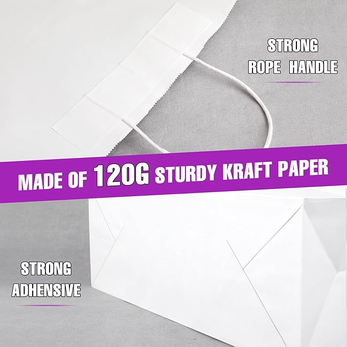 BURVAGY 16x6x12 Inch 100 Pcs Kraft Paper Bags - Image 3