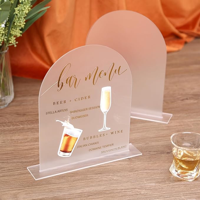 UNIQOOO 10 Pack Acrylic 8x10 Frosted Arch Table Sign - Image 9