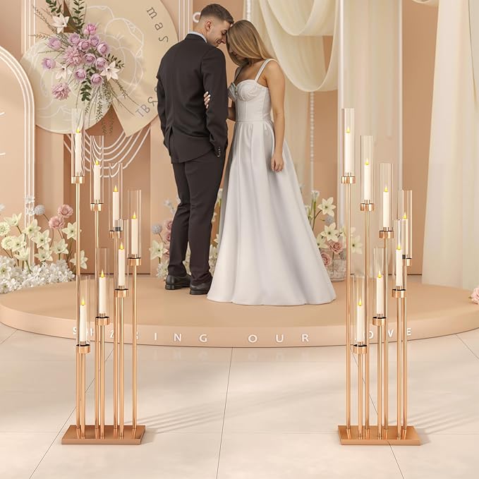 46.5'' Floor Candelabra 7 Arms Floor Candle Holders - Image 5