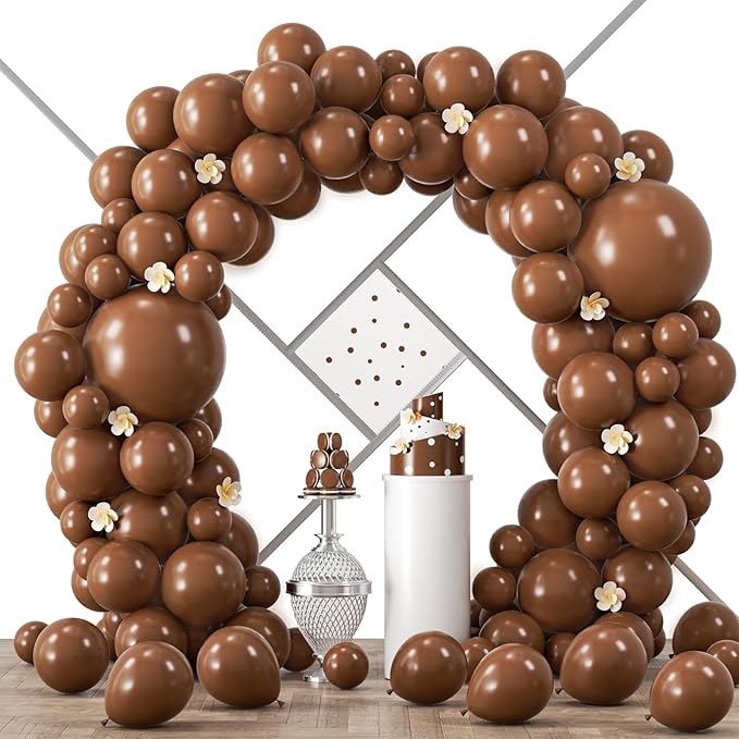90pack Brown Balloons Different Size 18/12/10/5 Inch Brown Balloon Garland Arch by Voircoloria
