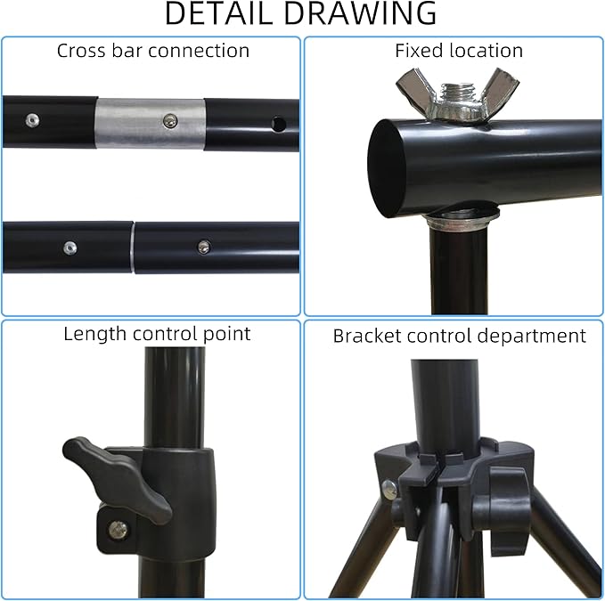 Backdrop Stand 10x7ft Photo Studio Background Stand Support System Backdrop - Image 2